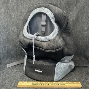 Beikott Pet Carrier Backpack Black Grey Mickey Mouse Zipper Pulls Ventilated